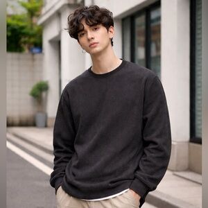 BC Clothing Heritage Sherpa-Lined Crewneck Sweatshirt | Streetwear | Size L